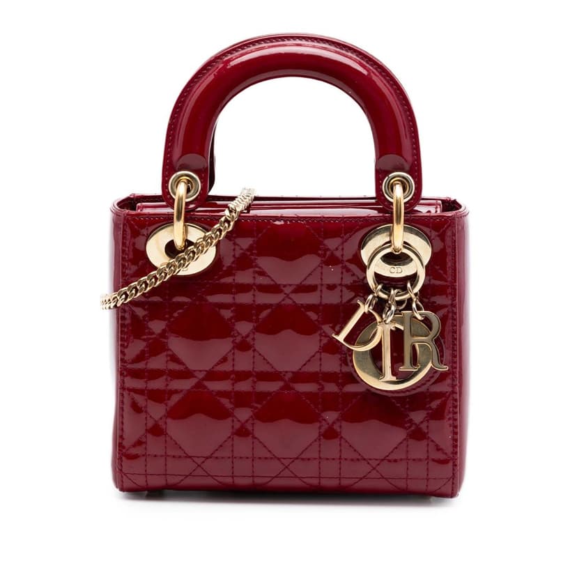 Dior Mini Patent Cannage Lady Dior