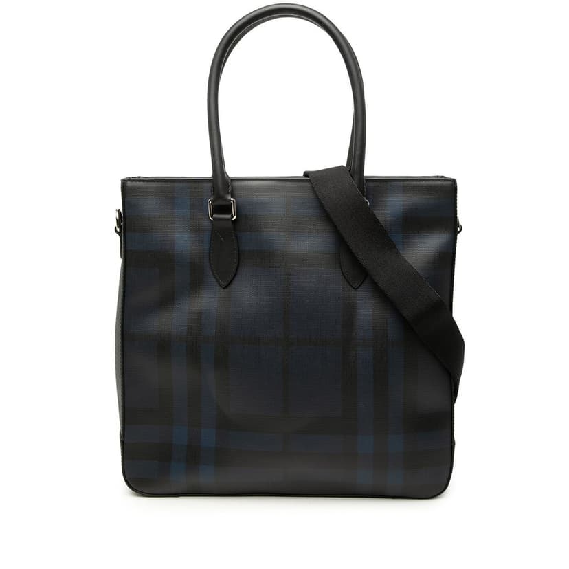 Burberry London Check Coated Canvas Kenneth Satchel