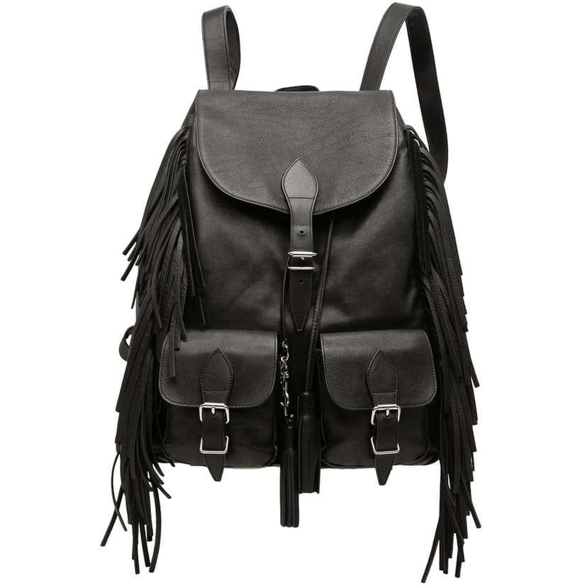 Saint Laurent Calfskin Fringe Festival Backpack
