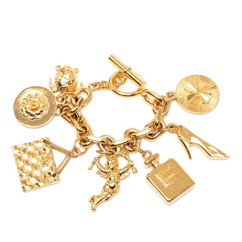 Chanel Gold Plated Lucky Charms Bracelet