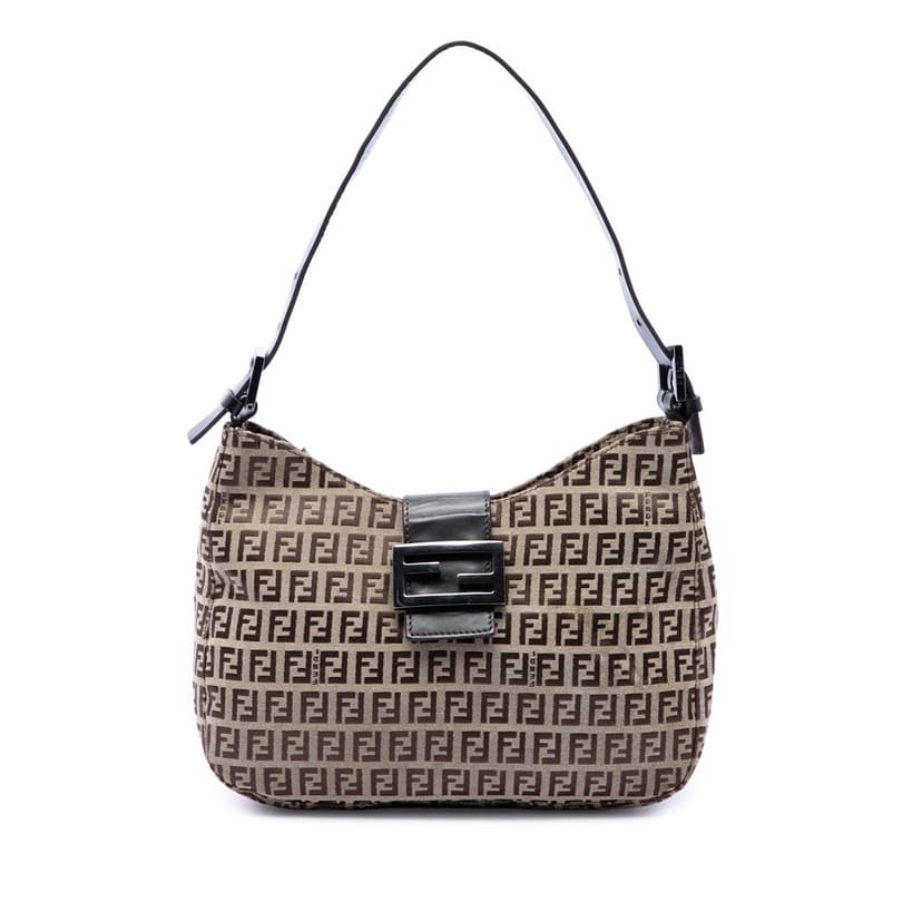 Fendi Zucchino Canvas Shoulder Bag