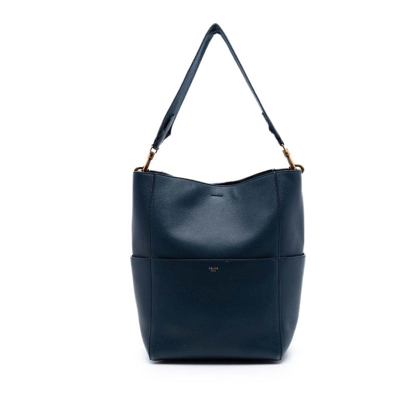Celine Medium Soft Grained Calfskin Seau Sangle Bucket Bag
