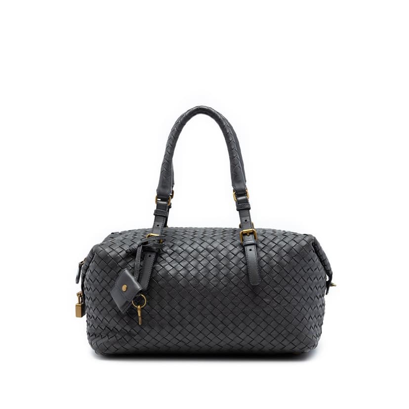 Bottega Veneta Nappa Intrecciato Montaigne Boston Bag