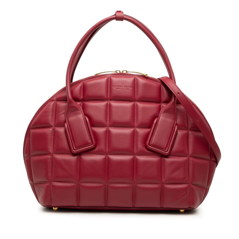 Bottega Veneta حقيبة جلدية متوسطة الحجم مبطنة