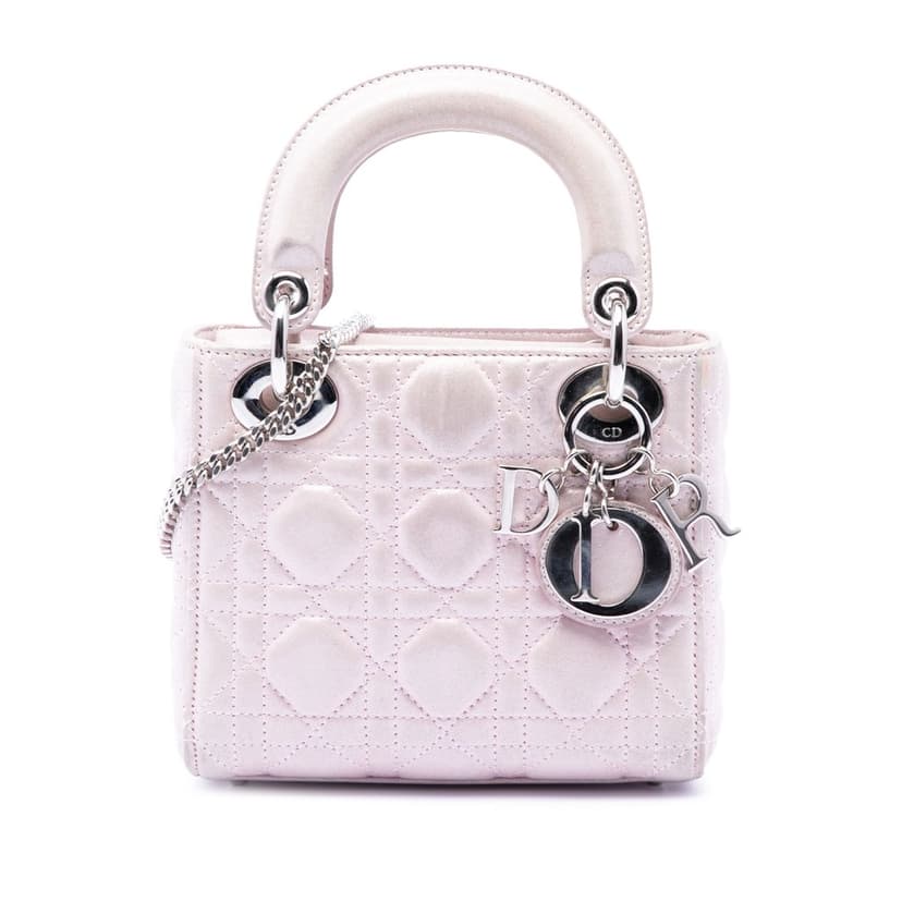 Dior Mini Iridescent Lambskin Cannage Lady Dior