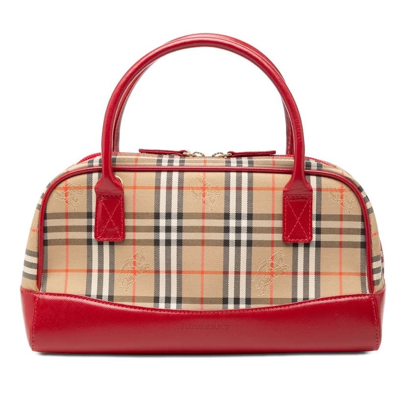 Burberry Haymarket Check Canvas Handbag