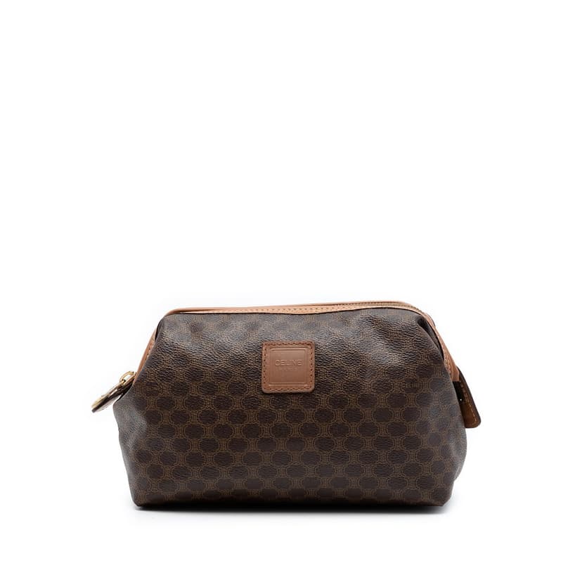 Celine Macadam Coated Canvas Clutch