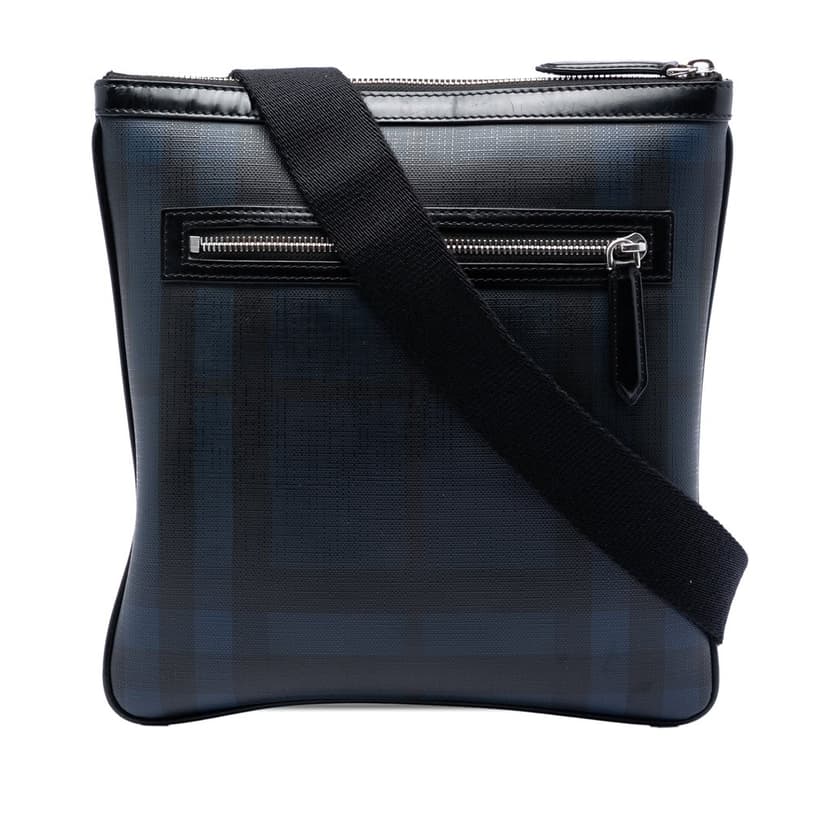 Burberry Smoke Check Coated Canvas Beckley Crossbody