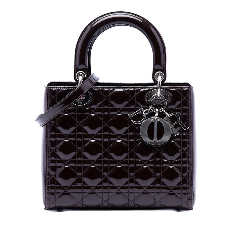 Dior Medium Patent Cannage Lady Dior