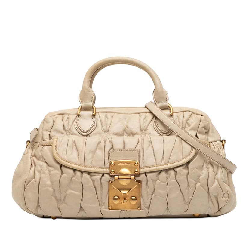 Miu Miu Matelasse Nappa Coffer Satchel