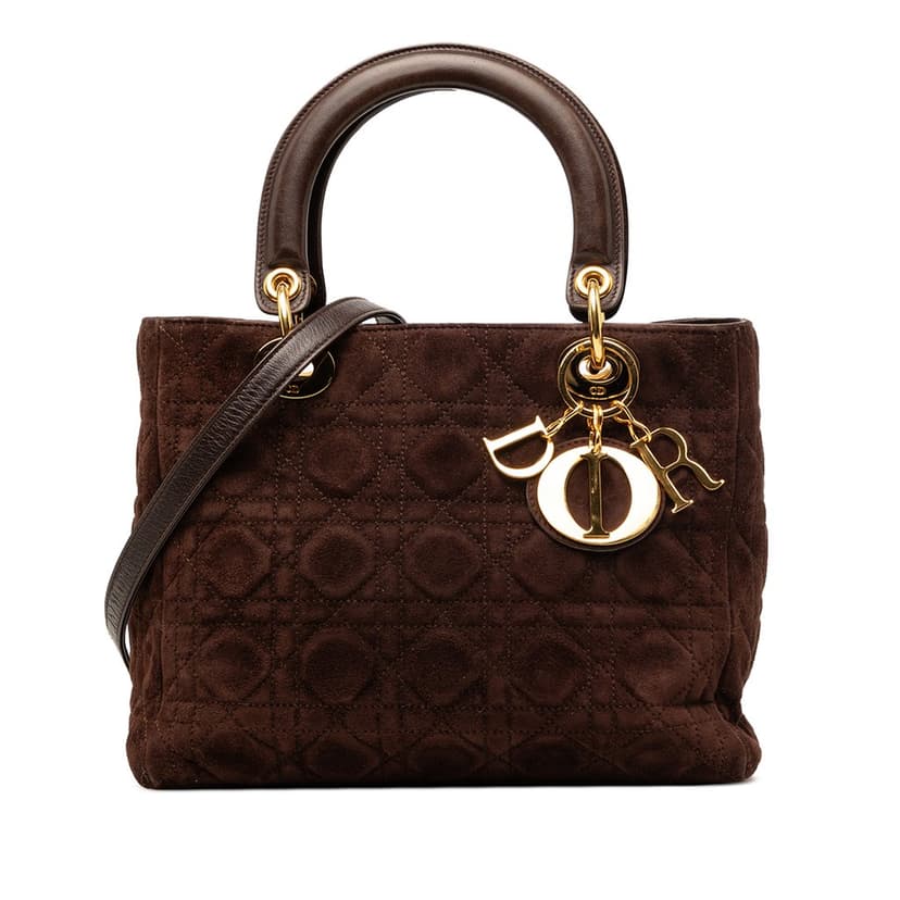 Dior Medium Suede Cannage Lady Dior