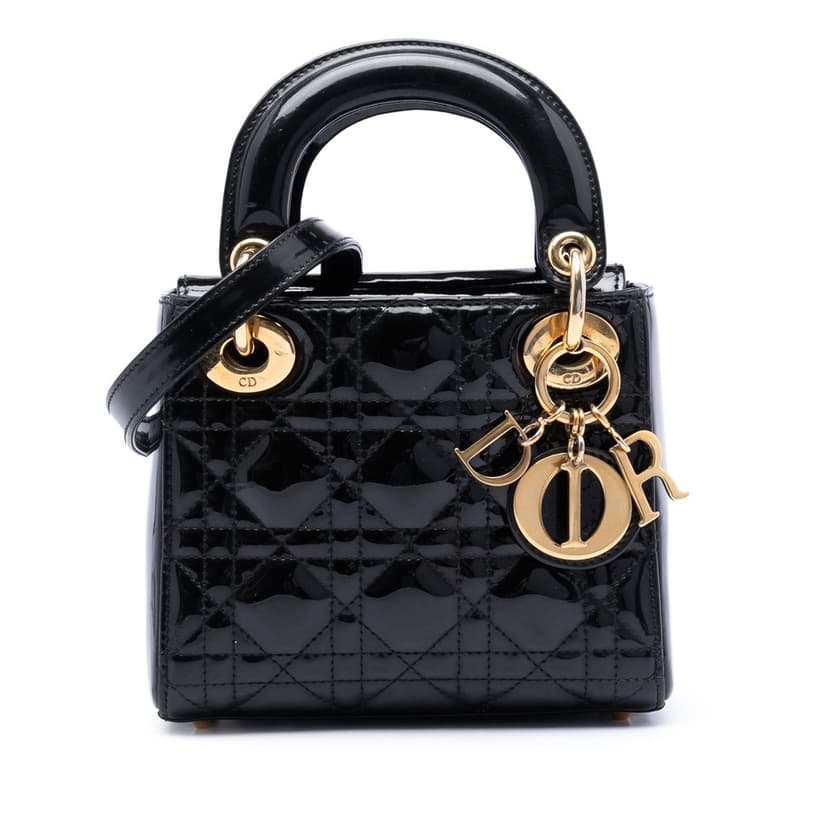 Dior Mini Patent Cannage Lady Dior