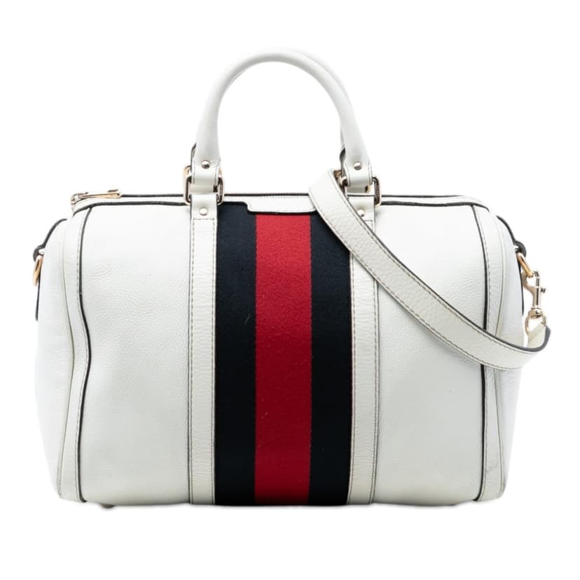 Gucci Medium Calfskin Web Joy Boston Bag