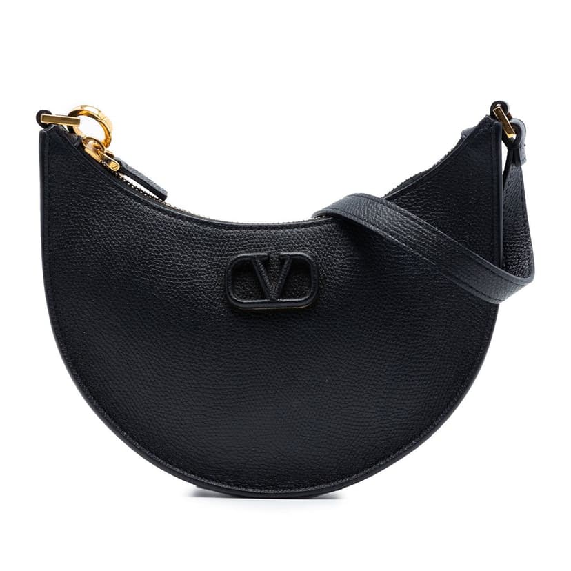 Valentino Mini Grainy Calfskin VLogo Hobo