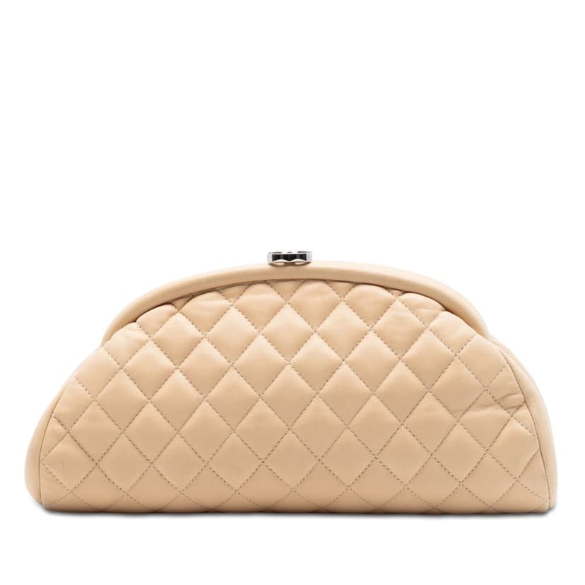Chanel Quilted Lambskin Timeless Kisslock Clutch