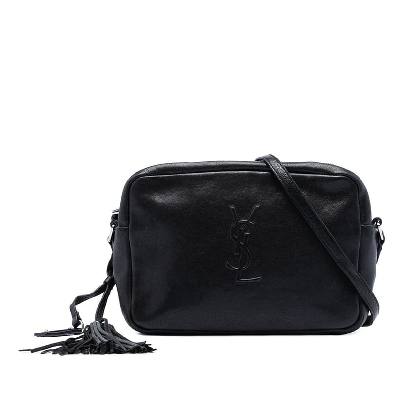 Saint Laurent Small Lambskin Monogram Lou Camera Bag