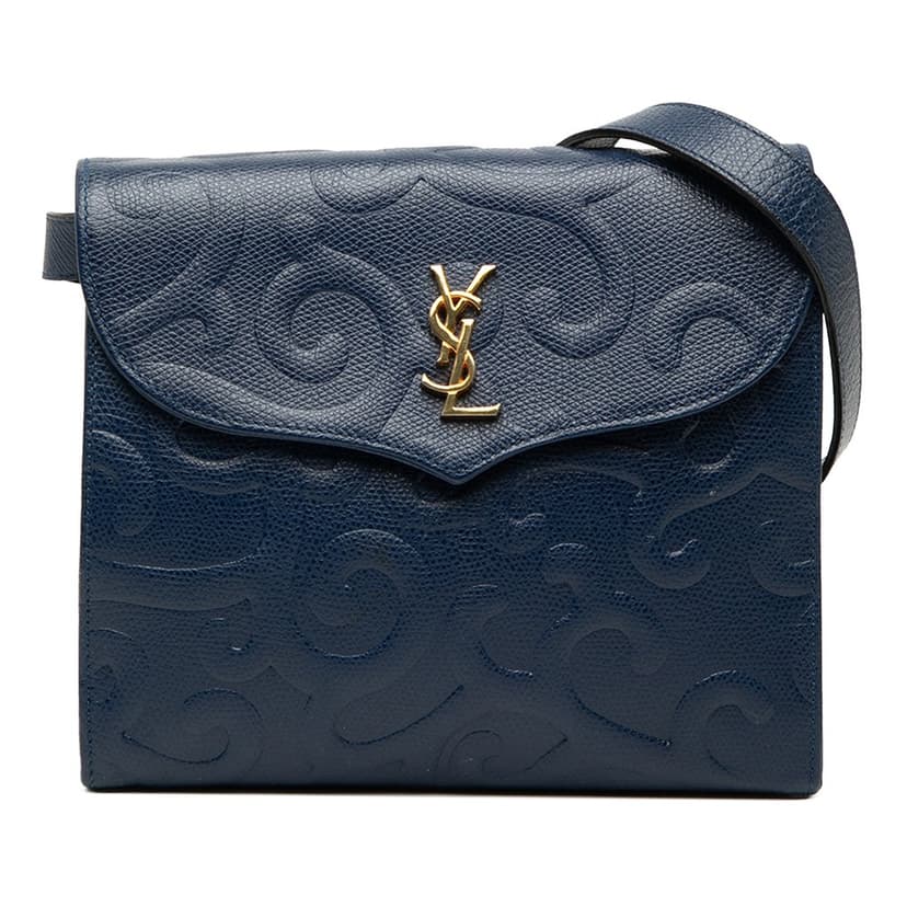 Saint Laurent Embossed Leather Arabesque Crossbody