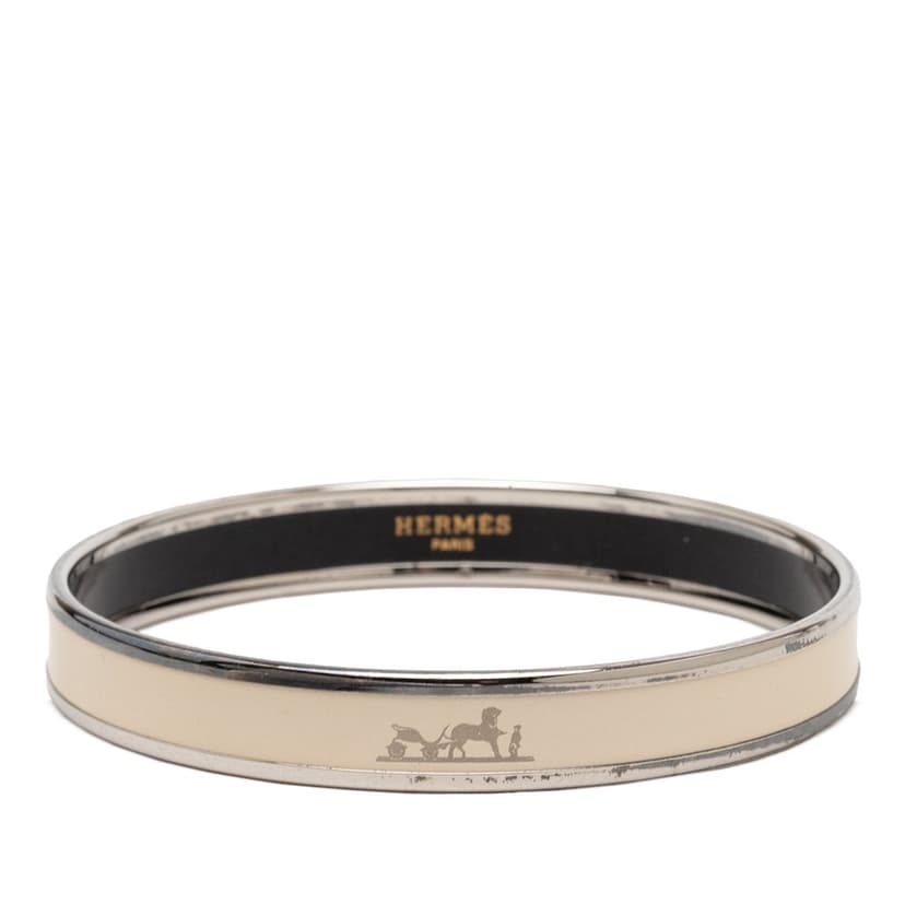 Hermès Narrow Enamel Caleche Bangle 70