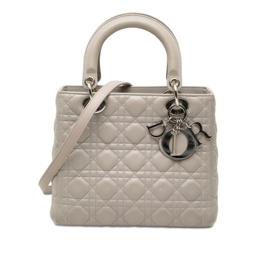 Dior Medium Lambskin Cannage Lady Dior