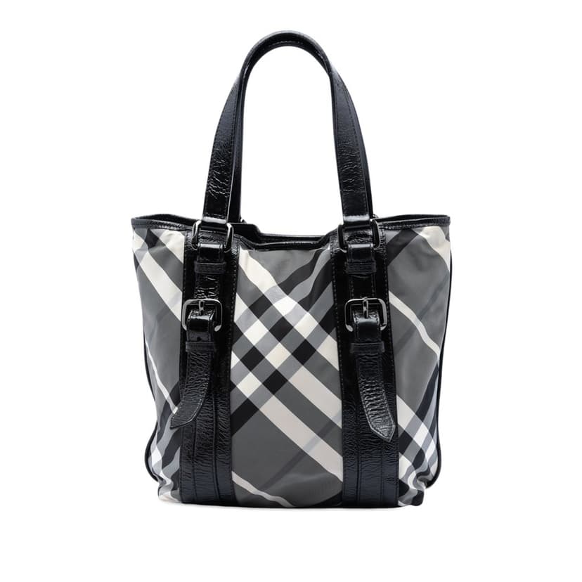 Burberry Small Beat Check Nylon Victoria Tote