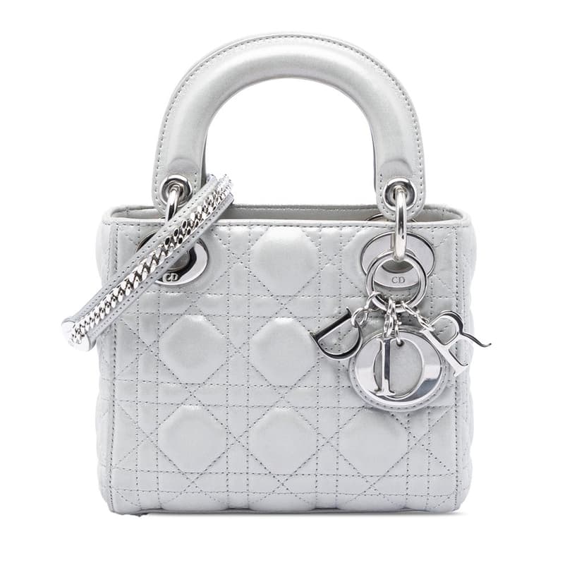 Dior Mini Iridescent Lambskin Cannage Lady Dior