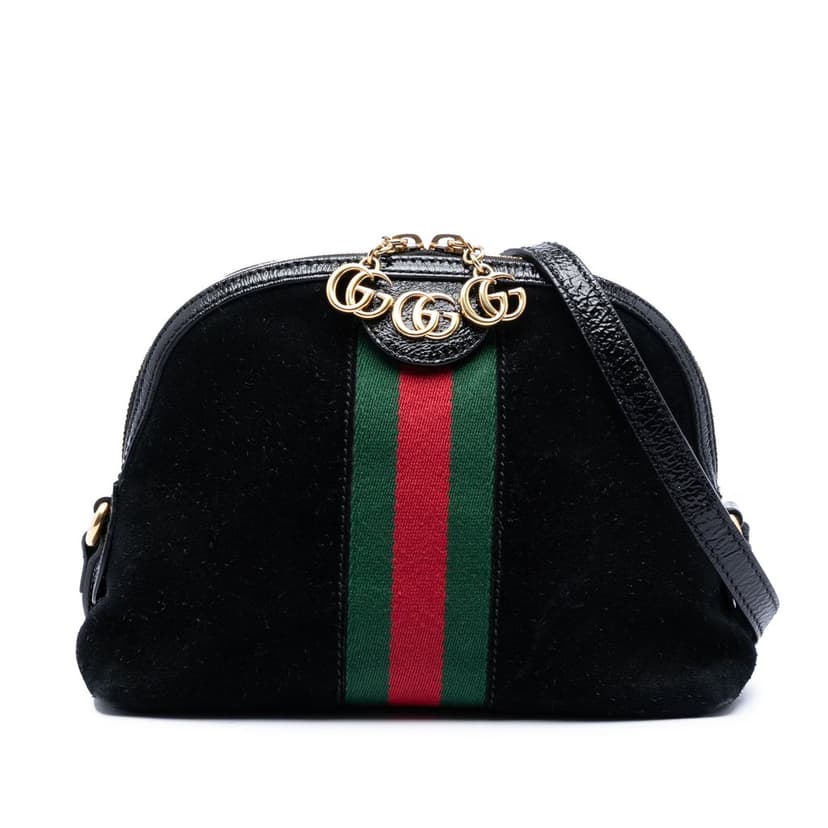 Gucci Small Suede Web Ophidia Dome Crossbody