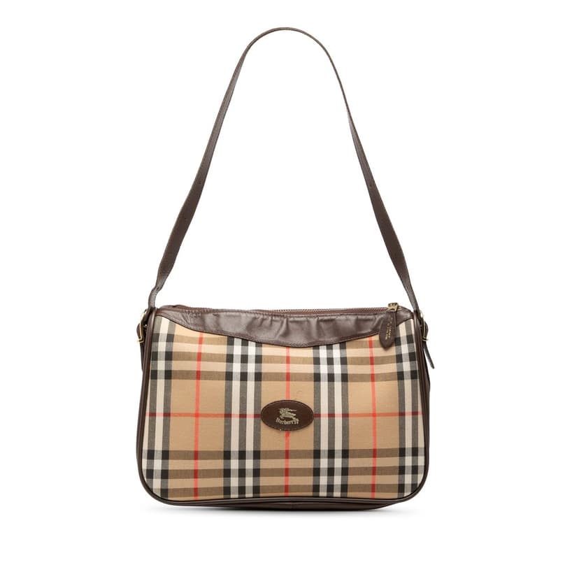 Burberry Haymarket Check Canvas Shoulder Bag