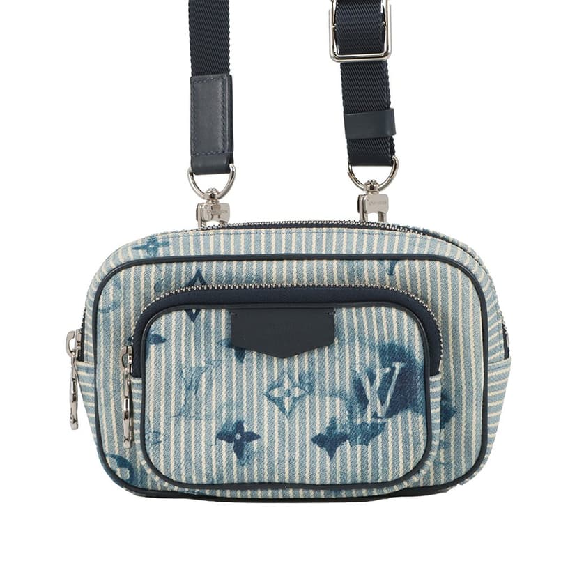 Louis Vuitton Monogram Denim Watercolor Hickory Stripes Outdoor Pouch