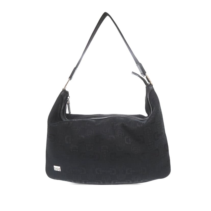 Gucci Horsebit Canvas Shoulder Bag