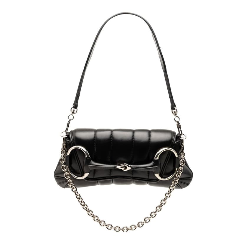 Gucci Small Quilted Leather Horsebit Chain Satchel