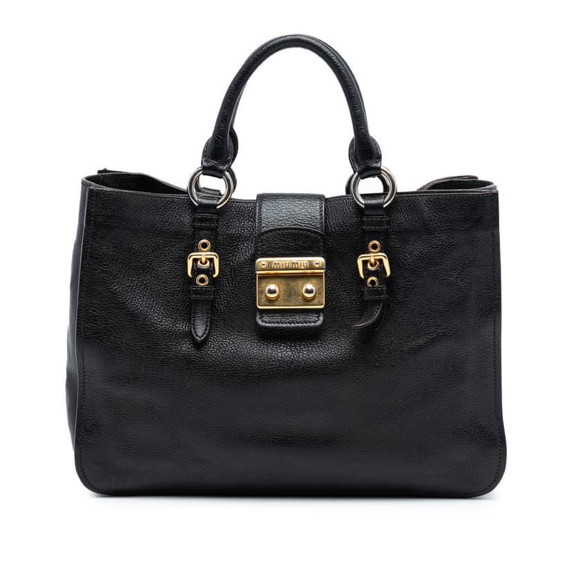 Miu Miu Goatskin Madras Satchel