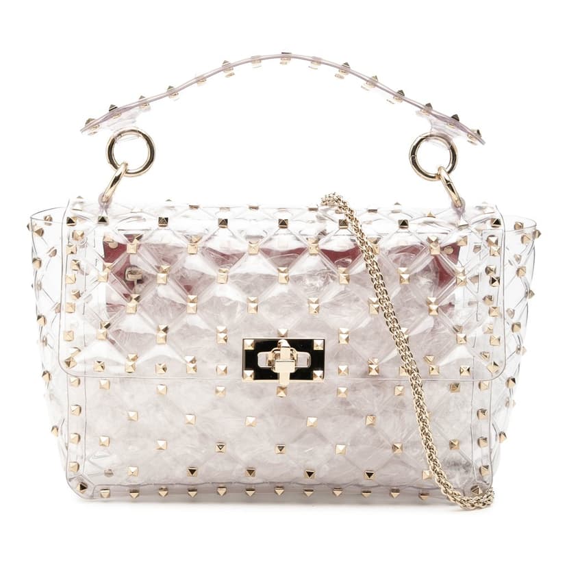 Valentino Medium PVC Rockstud Spike Satchel