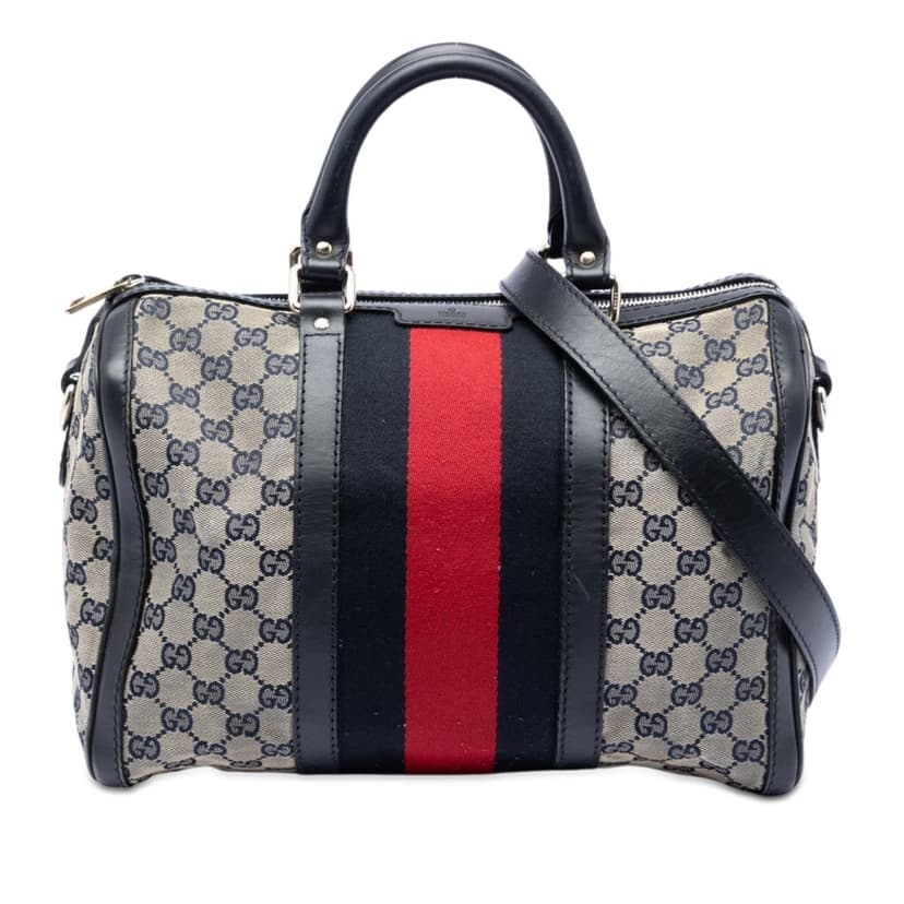 Gucci Medium GG Canvas Web Joy Boston Bag