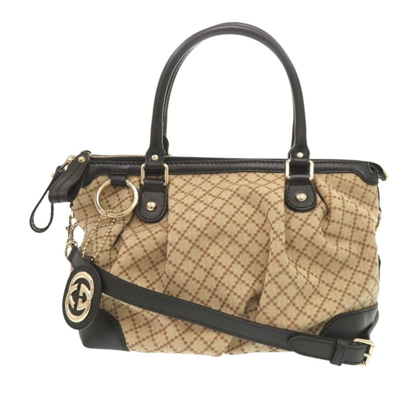 Gucci Diamante Canvas Sukey Satchel
