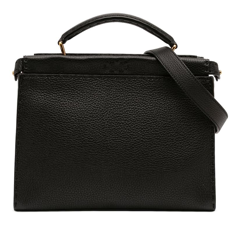 Fendi Mini Calfskin Romano Selleria Peekaboo Iconic Fit Satchel