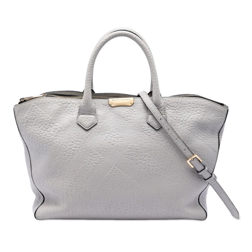 Burberry Embossed Leather Dewsbury Satchel