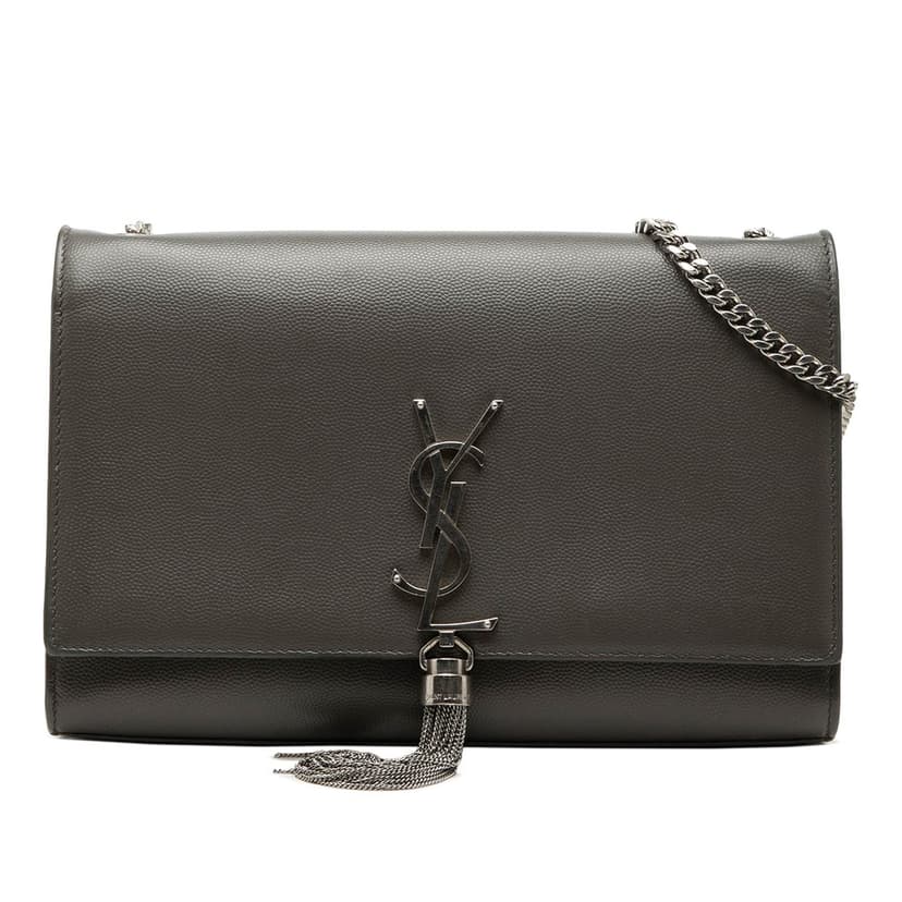 Saint Laurent Medium Grain de Poudre Monogram Kate Tassel Crossbody