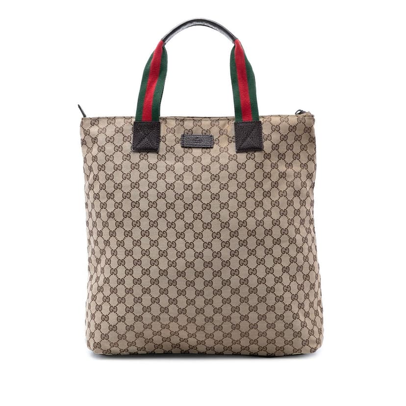 Gucci GG Canvas Web Vertical Tote
