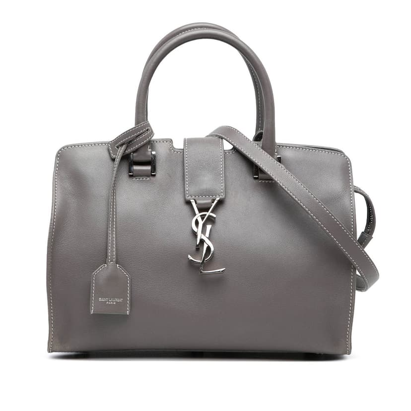 Saint Laurent Baby Leather Monogram Downtown Cabas Satchel