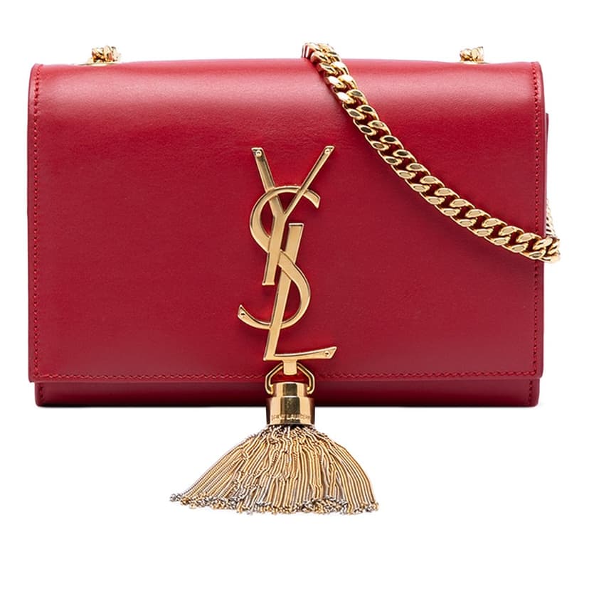 Saint Laurent Small Smooth Calfskin Monogram Kate Tassel Crossbody