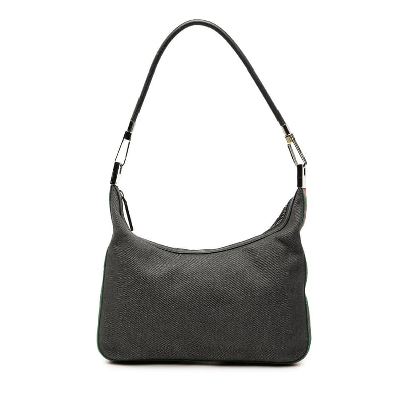 Gucci Denim Web Shoulder Bag