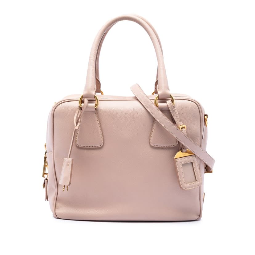 Prada Small Saffiano Square Bauletto Satchel