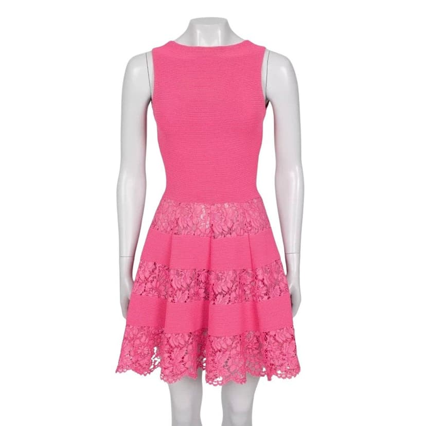 Valentino Valentino Pink Lace Detail Dress - Size XS Pre-owned