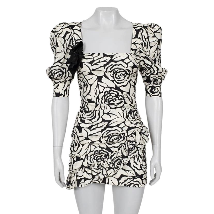Alessandra Rich Alessandra Rich Silk Floral Mini Dress - IT38 / XS Pre-owned