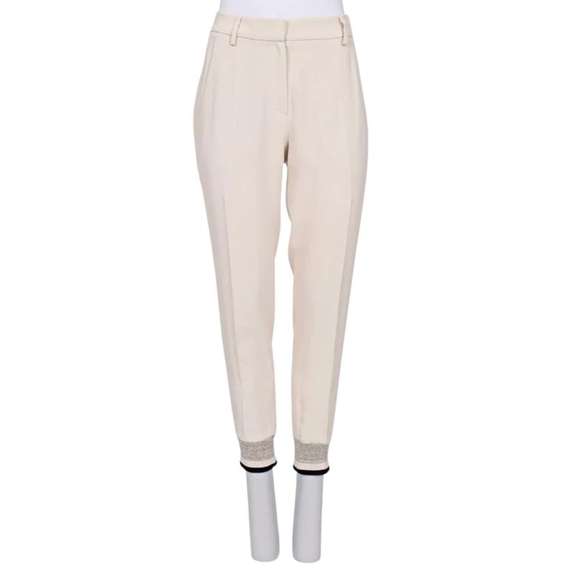 Brunello Cucinelli Brunello Cucinelli White Tapered Trousers - Size 42\M Pre-owned