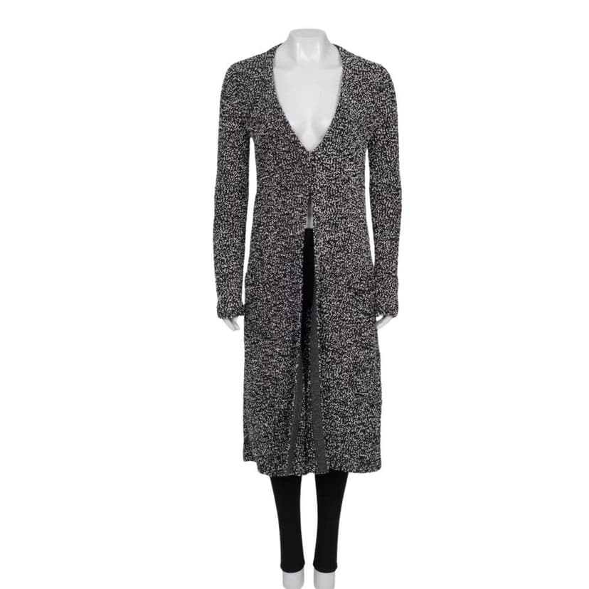 Christian Dior Elegant Christian Dior Black & White Button Cardigan Sz.38 Pre=owned