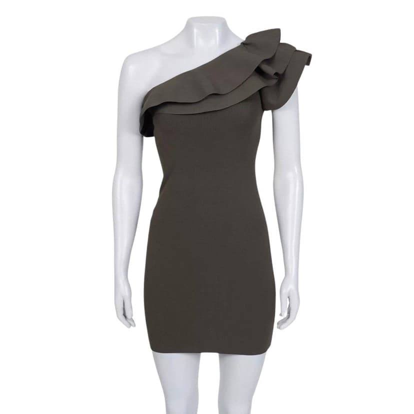 Valentino Valentino Green Elegant Ruffle Accent Dress Sz.S Pre-owned