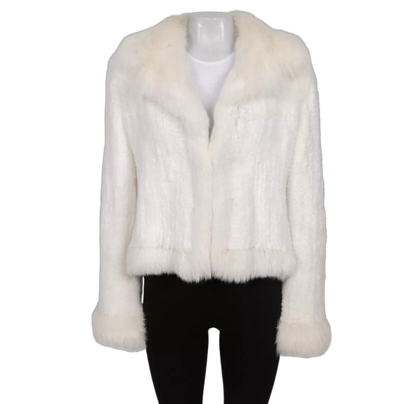 Valentino Valentino Roma Luxurious White Faux Fur Coat - Size XL Pre-owned