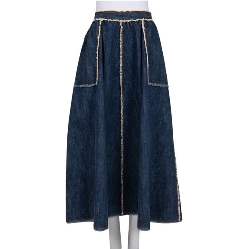 Christian Dior Christian Dior Denim Full Skirt - Size EU 38 / L pre-owned