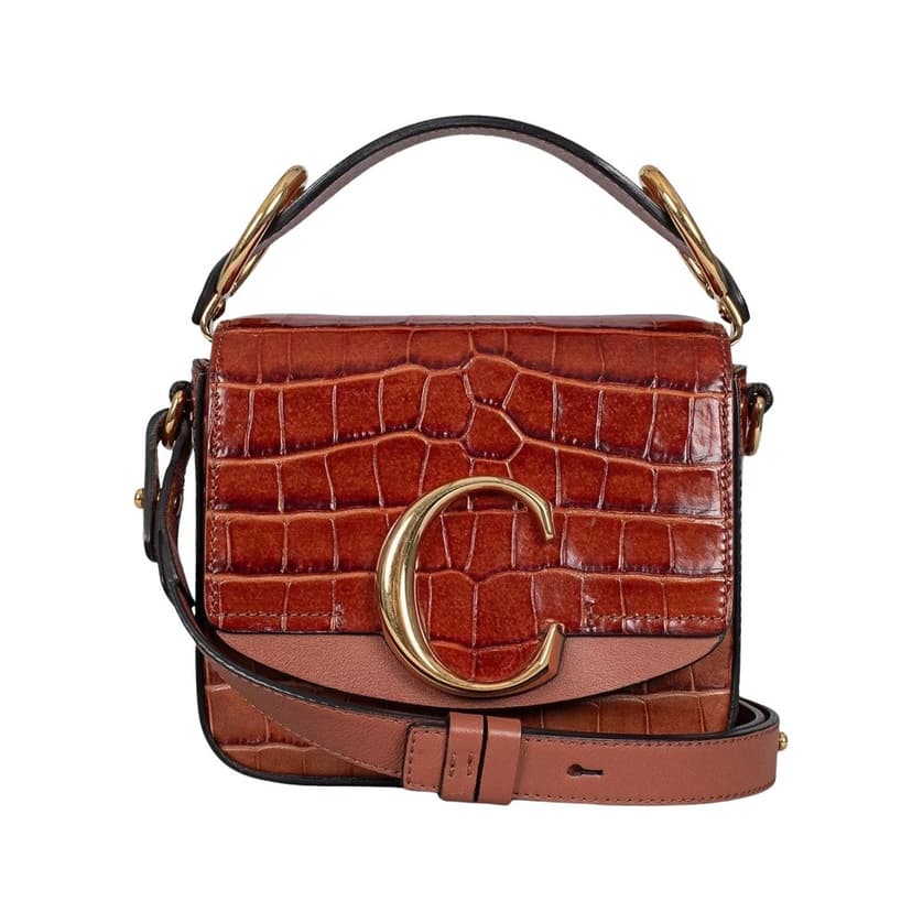 Chloé Chloe C Mini Crossbody Brown Leather Bag Pre-owned